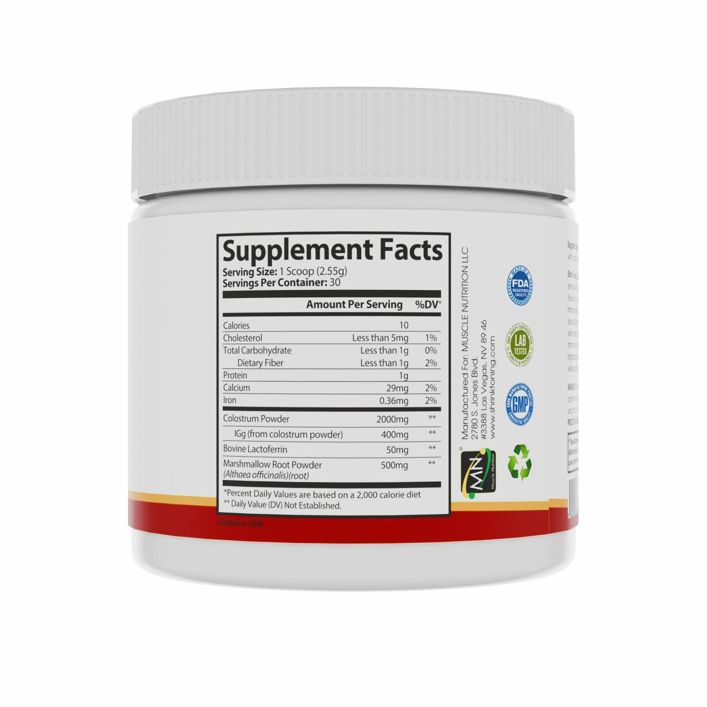 shrink Colostrum Powder 3 oz