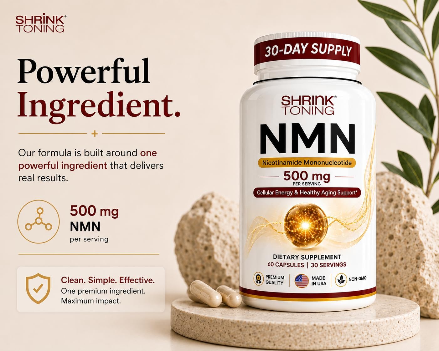 Shrink Toning NMN Supplement 500mg