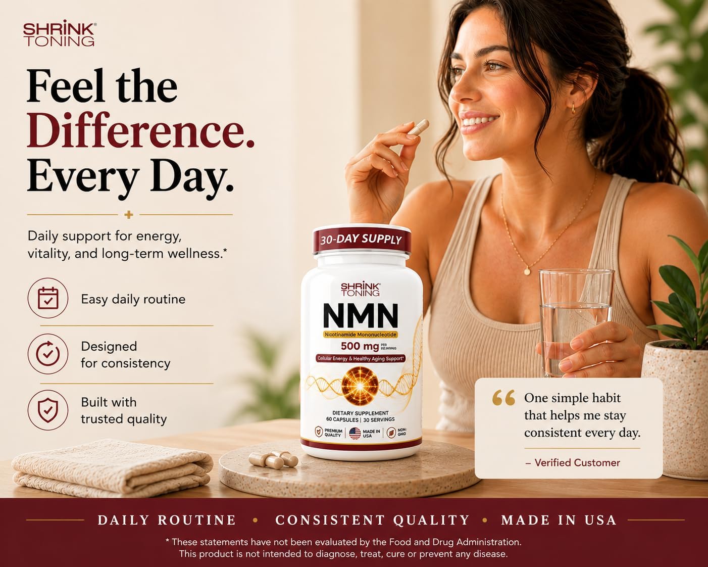 Shrink Toning NMN Supplement 500mg