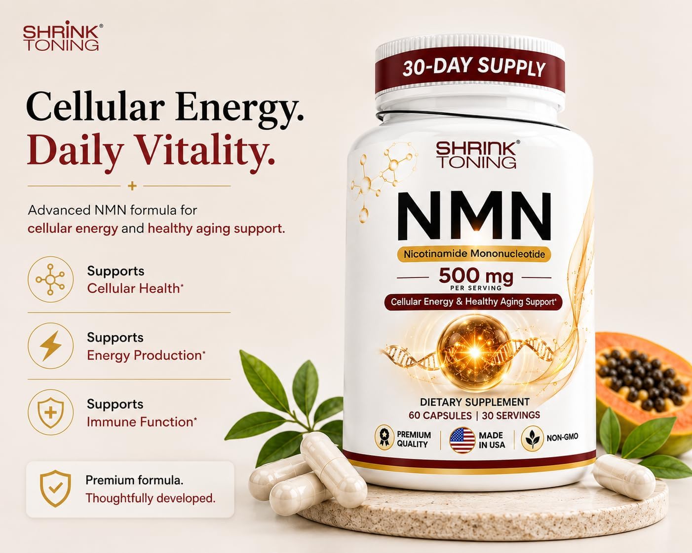 Shrink Toning NMN Supplement 500mg