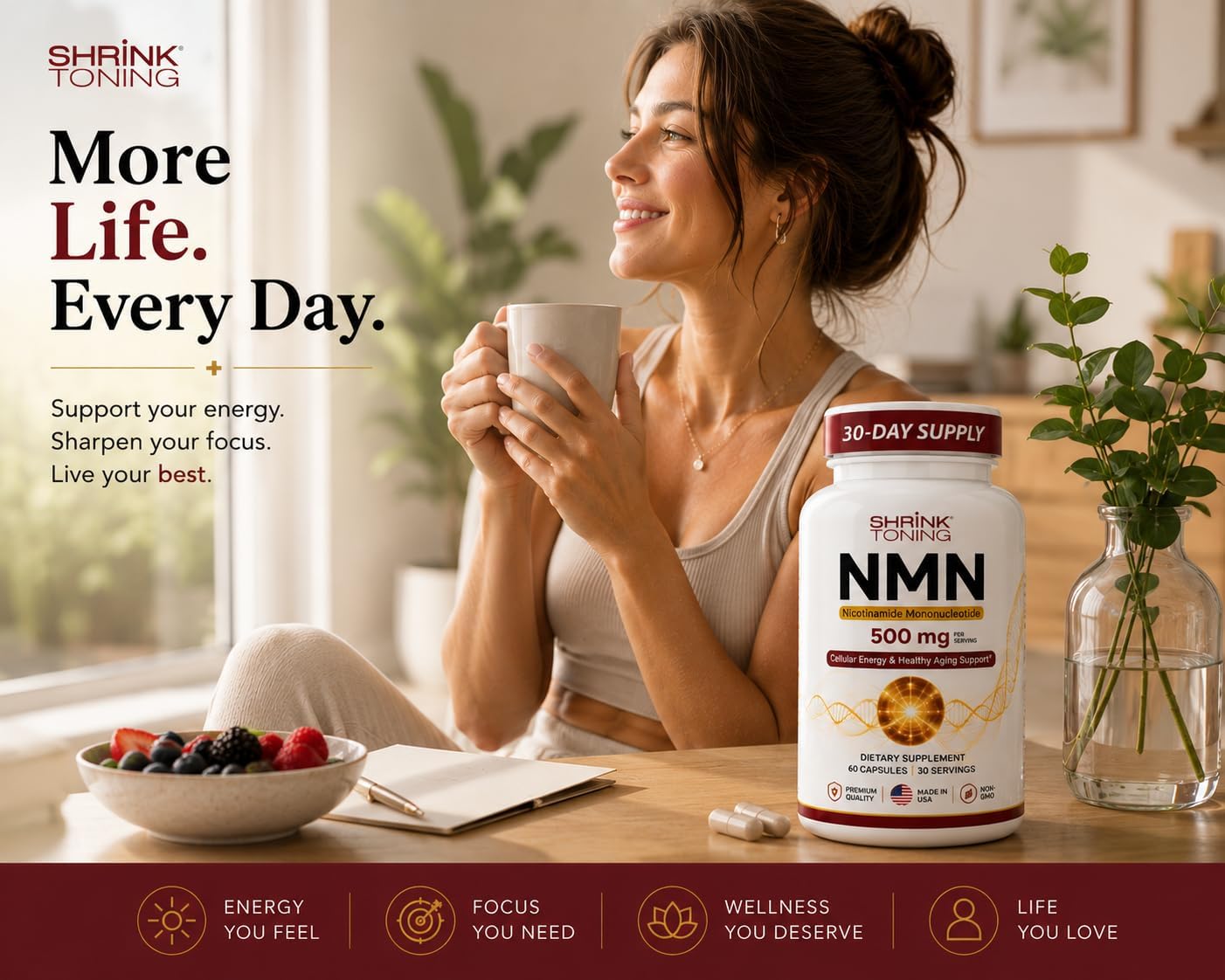 Shrink Toning NMN Supplement 500mg