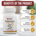 shrink Spermidine Supplements for Men & Women – 120 Vegan Caps 100% Natural Polyamine for Anti-Aging Support and Overall Wellness – Non-GMO, USA Made – with High Spermidine, Zinc & Thiamin