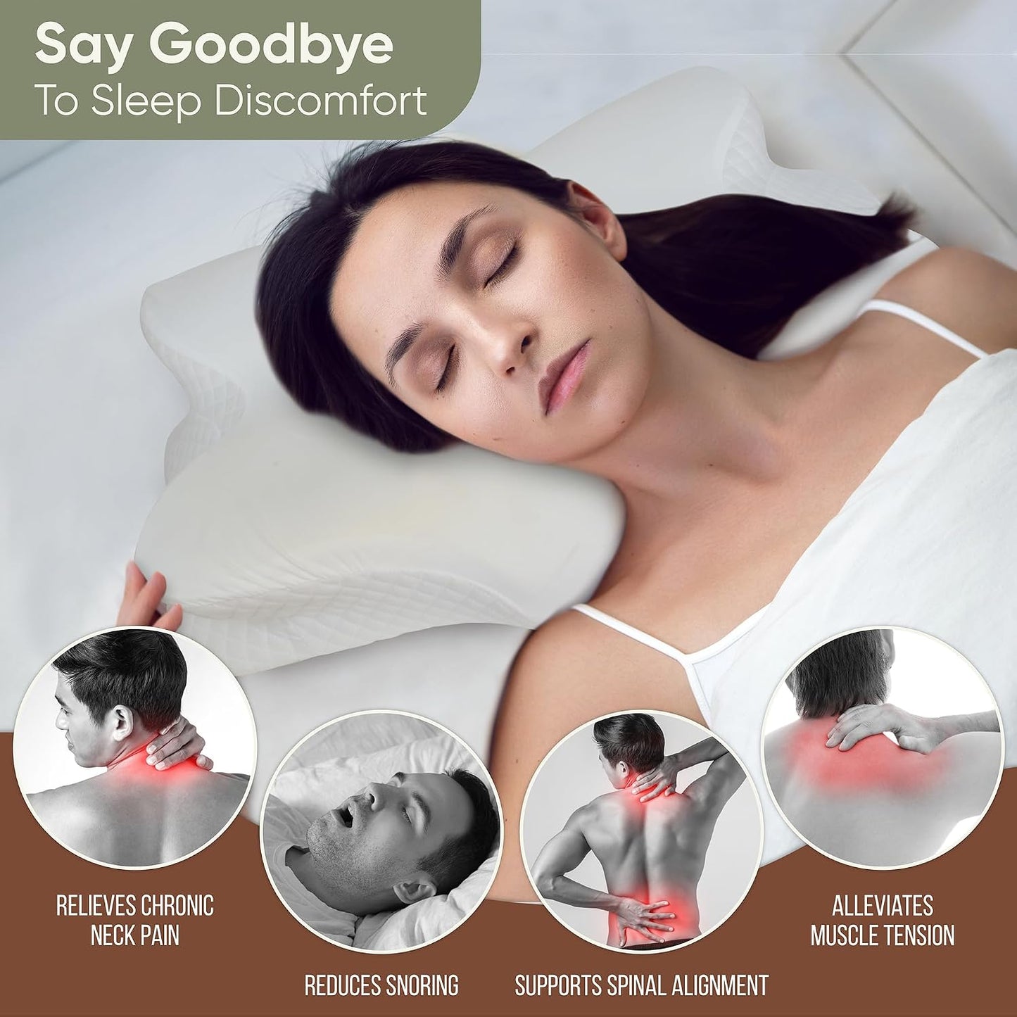 Shrink Cervical Pillow for Neck Pain Relief and Shoulder