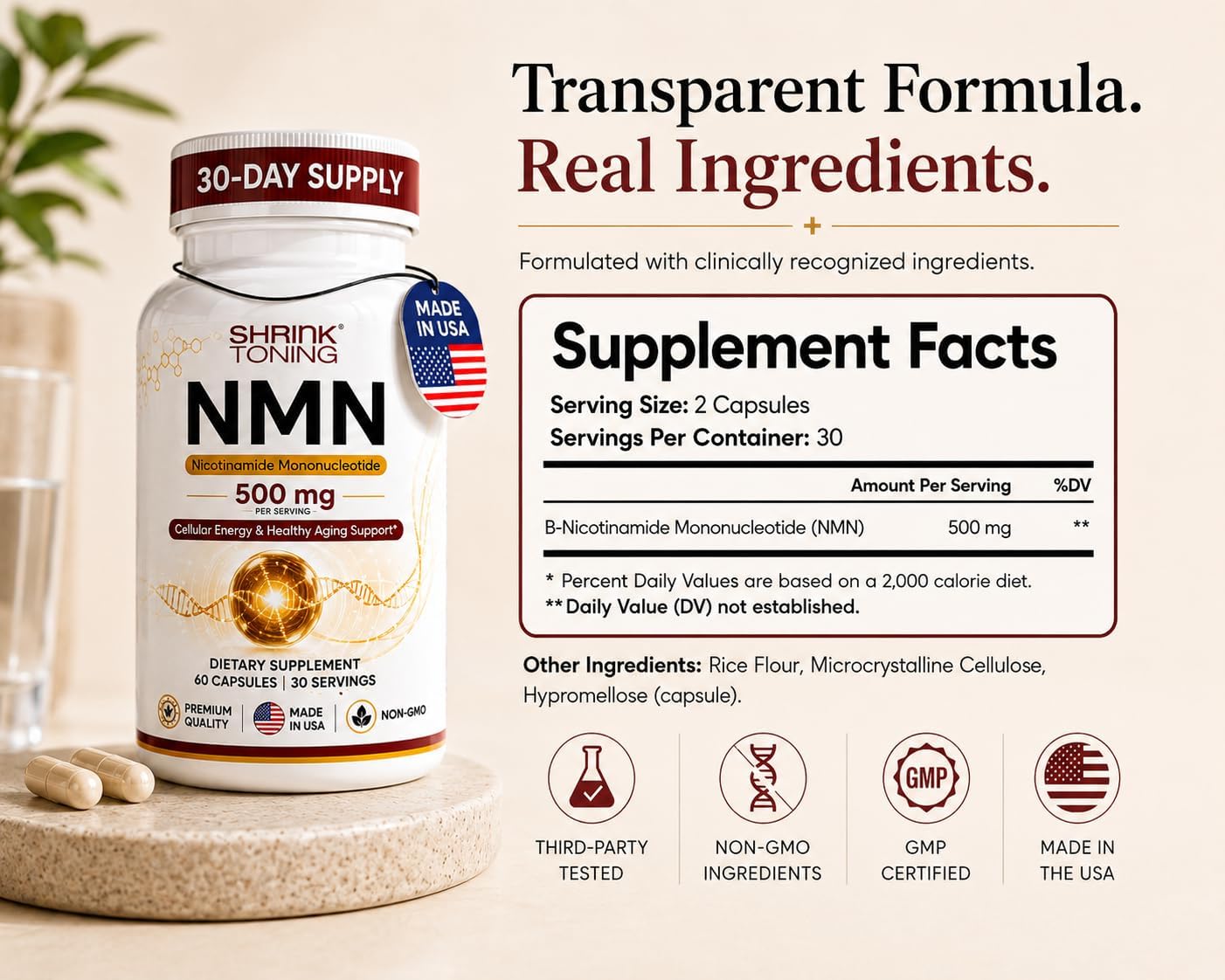 Shrink Toning NMN Supplement 500mg
