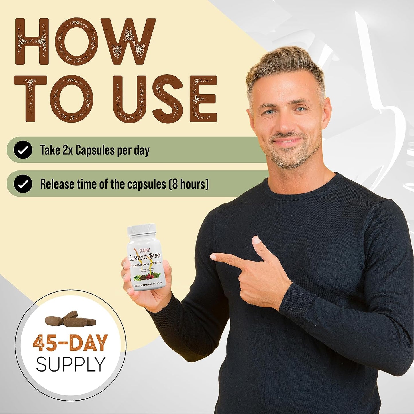Shrink Classic Burn - 90pcs - Green Coffee Bean Extract Dietary Supplement