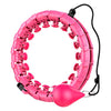 Shrink Smart Weighted Hula Hoop for Adult Weight Loss - Hula Hoop 2 in 1 Abdomen Fitness Equipment with 24 Detachable Knots - Non-Fall Weighted Hoola Hoop Workout Equipment for Men and Women