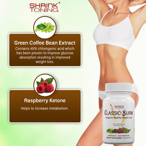 Shrink Classic Burn - 90pcs - Green Coffee Bean Extract Dietary Supplement