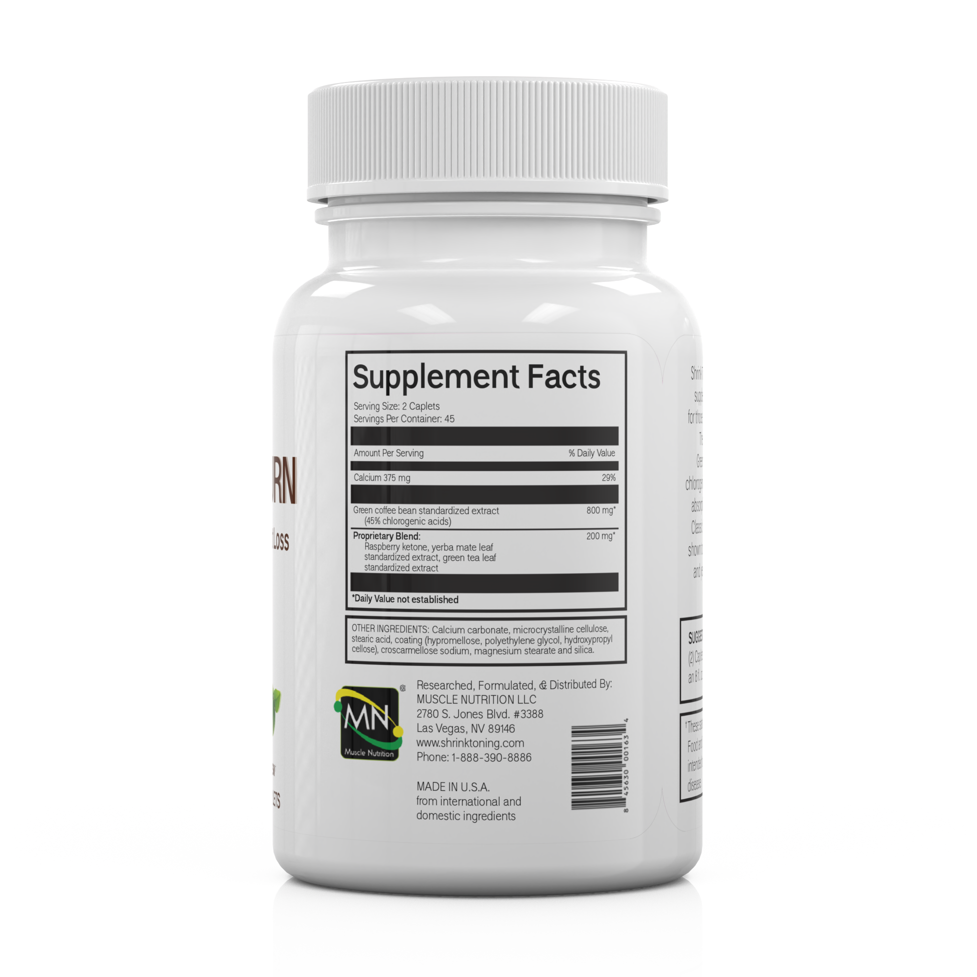 Shrink Classic Burn - 90pcs - Green Coffee Bean Extract Dietary Supplement