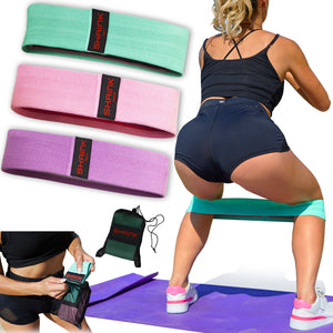 Shrink 3 Pc Fabric Resistance Bands Set