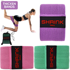 Shrink 3 Pc Fabric Resistance Bands Set-Shrinktoning