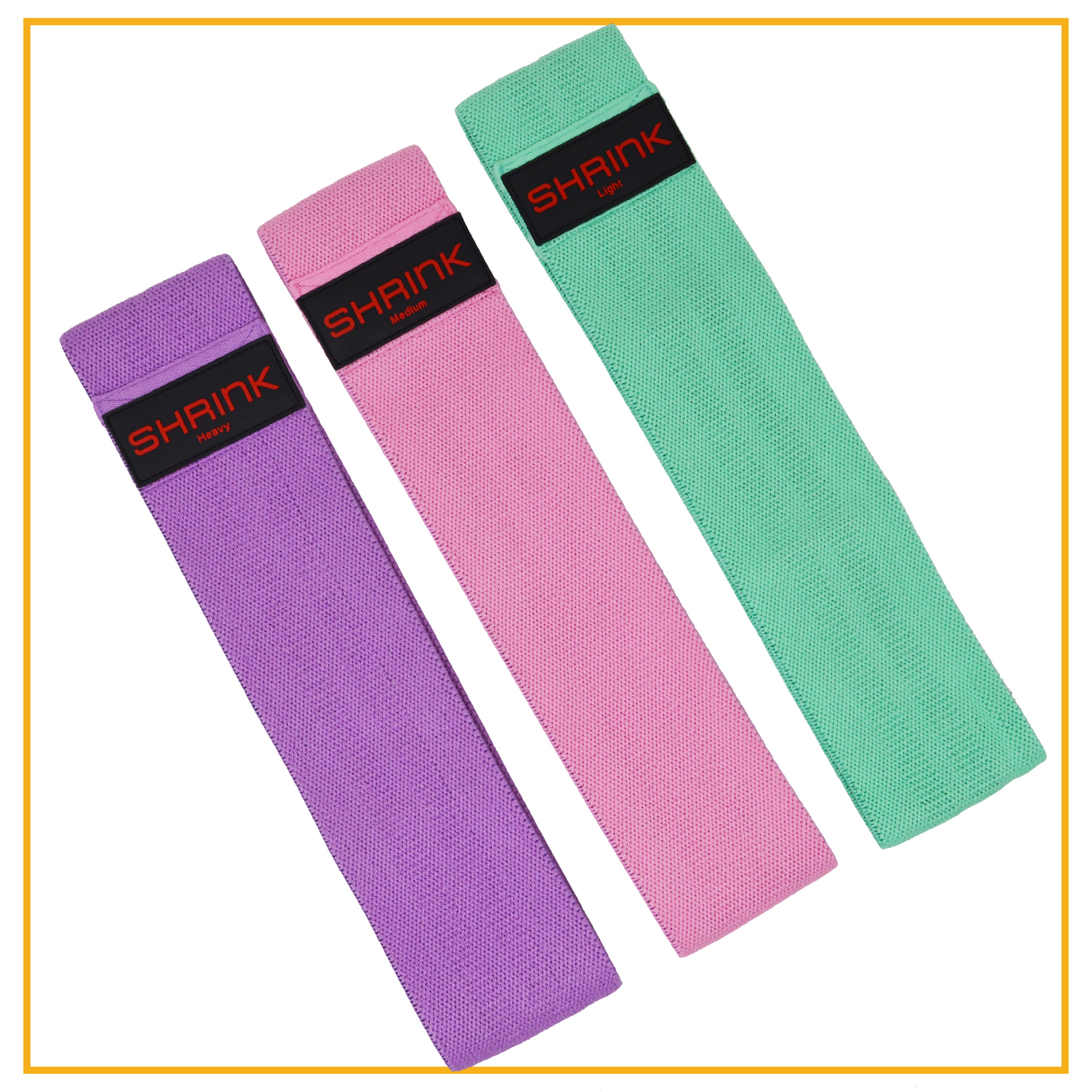 Shrink 3 Pc Fabric Resistance Bands Set-Shrinktoning