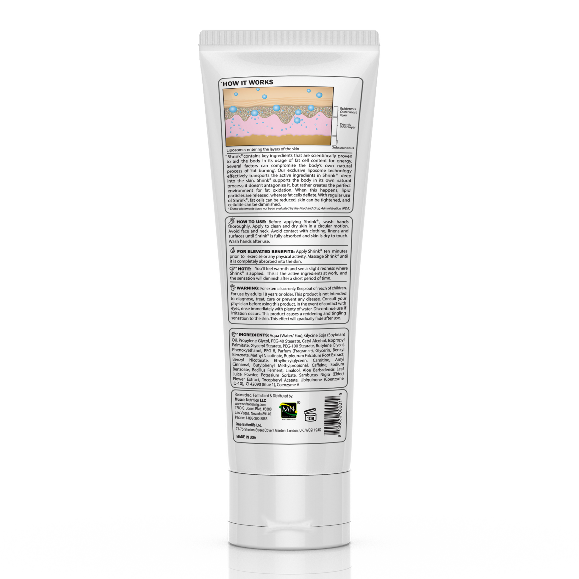 Shrink Toning Lotion 8oz-Shrinktoning