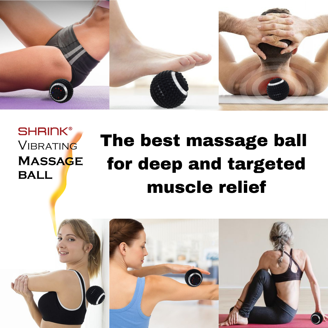 SHRINK Vibrating Massage Ball with 4-Speeds Vibration Intensity
