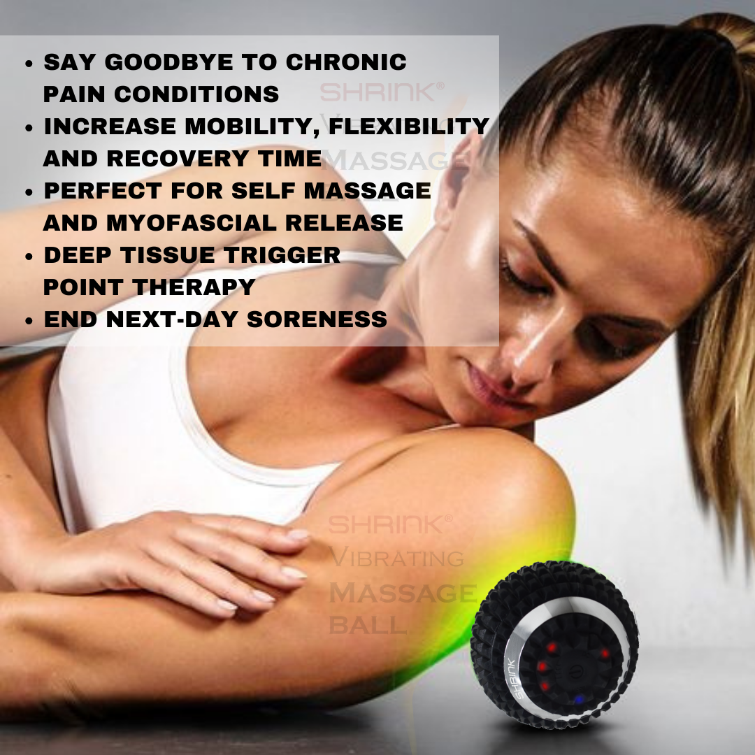 SHRINK Vibrating Massage Ball with 4-Speeds Vibration Intensity